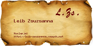 Leib Zsuzsanna névjegykártya